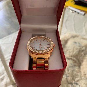 Peugeot Women 40mm Boyfriend Crystal Bezel Watch
